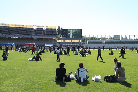 ほのぼのとした駒場スタジアム。このまま公園化してもいいような気がｗ
