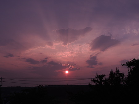 夕陽の光芒