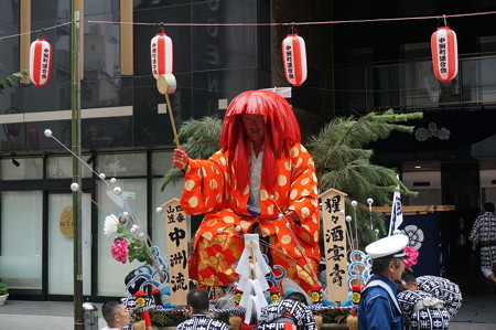 04 2014年 博多祇園山笠 舁き山 猩々酒宴壽 中洲流 ( 移動中 ) (4)