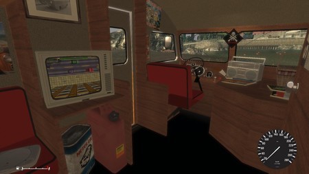 Saab Caravan Motorhome後部座席から運転席